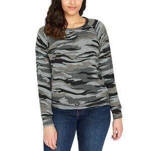 NWT Buffalo David Bitton Women's Ultra Soft Camo Print Cozy Pullover Top Sweater